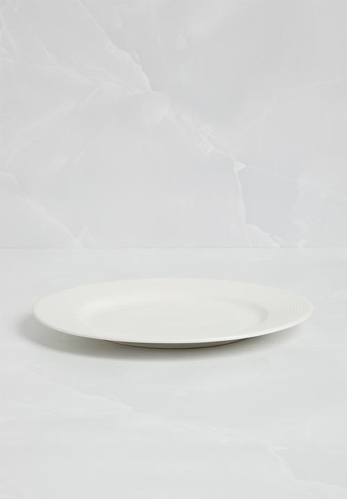 Sixth Floor - Lines dinner plate set of 4 - White