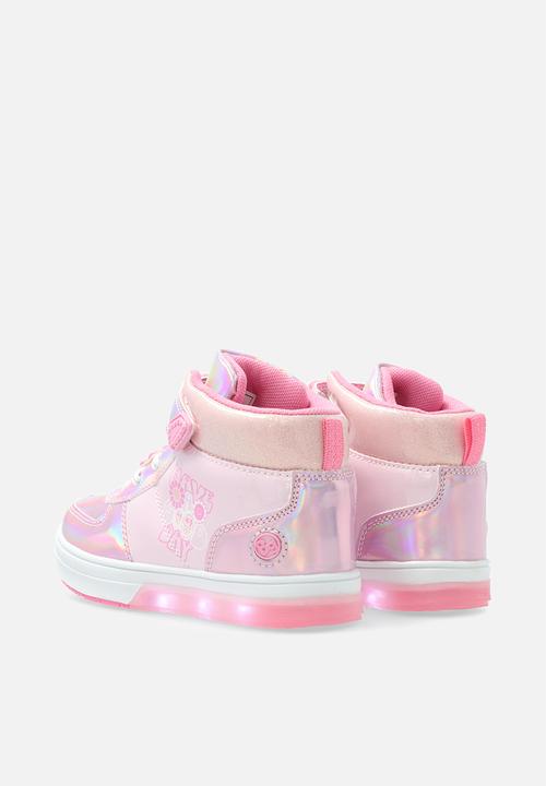 Bubblegummers - Neon hi-top light up sneakers - light pink