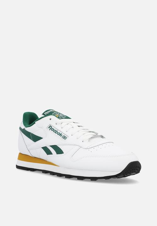 Reebok - Cassic leather -  white/drkgrn/retgol