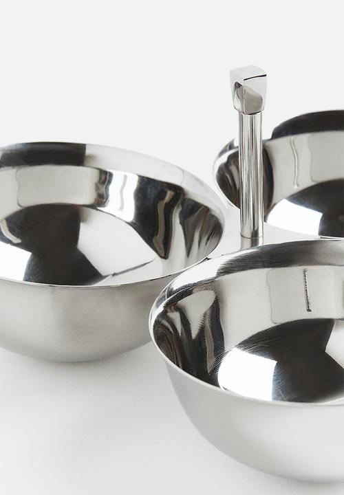 H&M - Three-sectioned metal bowl - silver