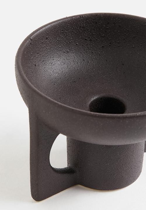 H&M - Stoneware candle holder - dark brown
