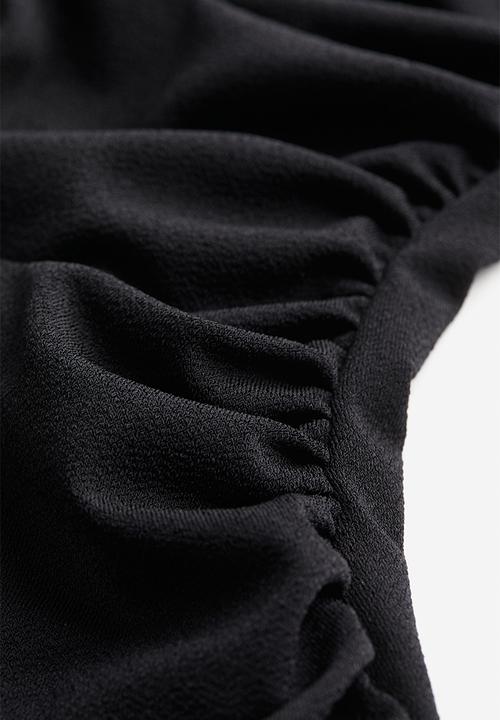 H&M - Draped jersey dress - black