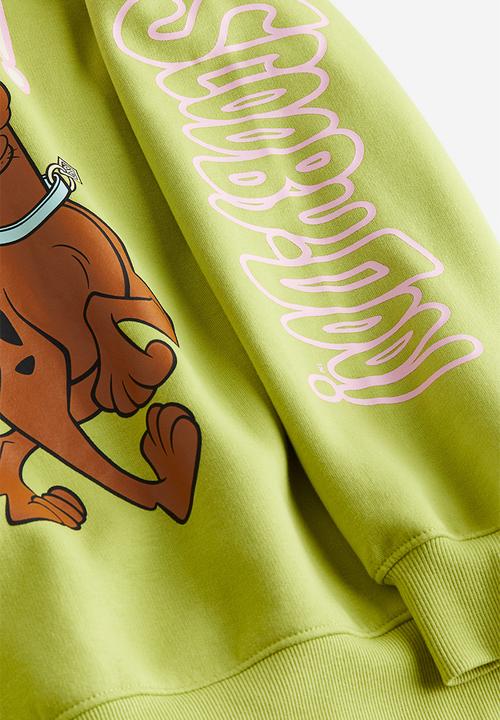 H&M - Oversized sweatshirt - lime green scooby-doo