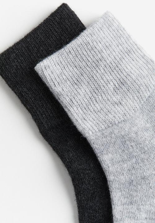 H&M - 2-pack socks - grey/black