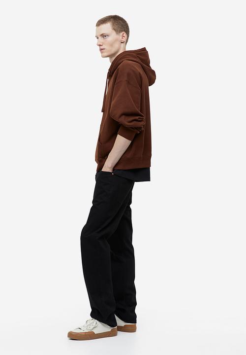 H&M - Oversized fit cotton hoodie - brown