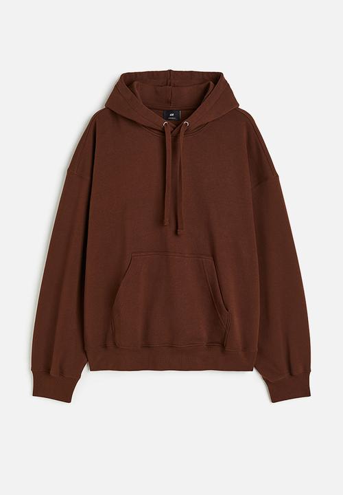 H&M - Oversized fit cotton hoodie - brown