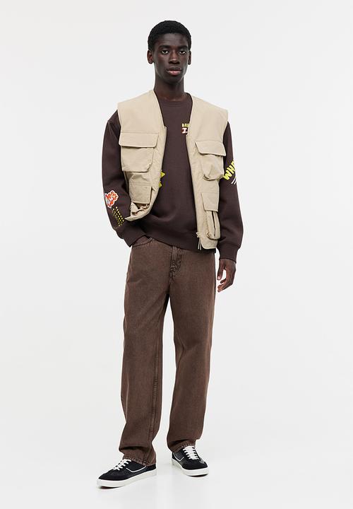 H&M - Loose fit sweatshirt - dark brown/the simpsons