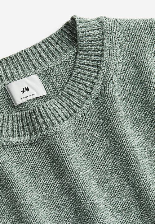 H&M - Regular fit cotton jumper - dusty green