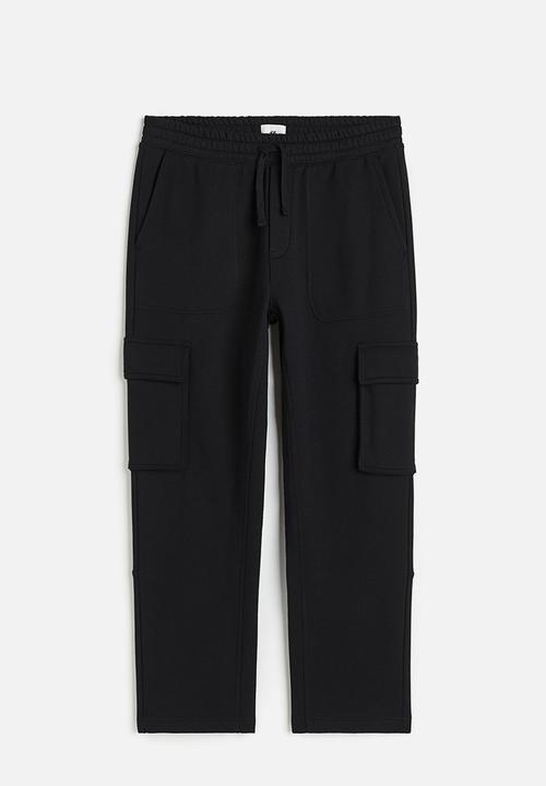 H&M - Relaxed fit cargo joggers - black