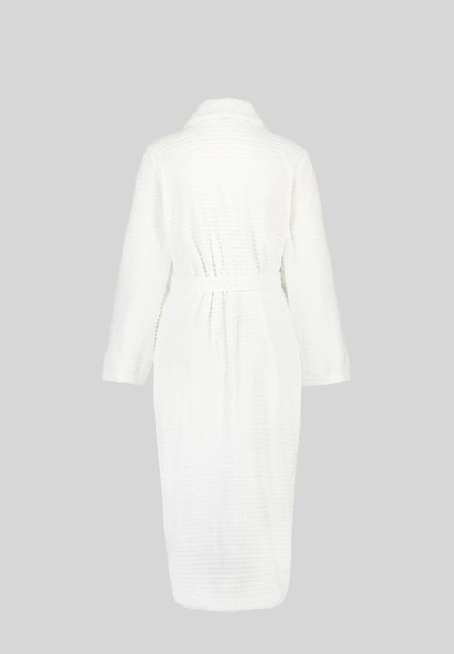Hunkemoller - Robe Long Fleece Rib - off white