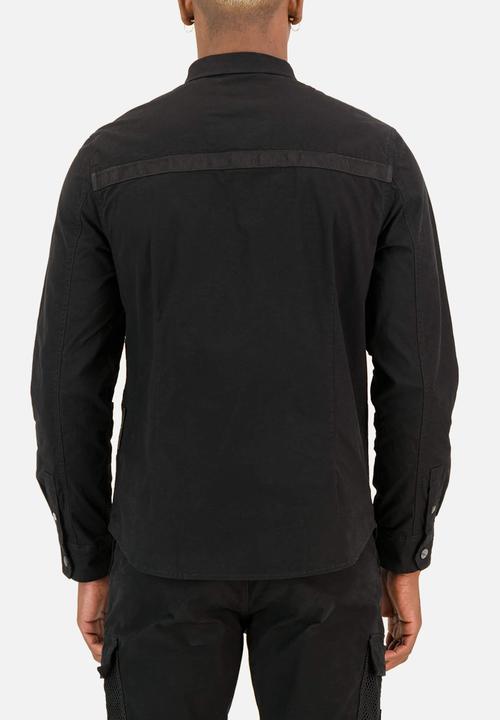 S.P.C.C - Recon nocturne fashion regular fit woven shirts - black