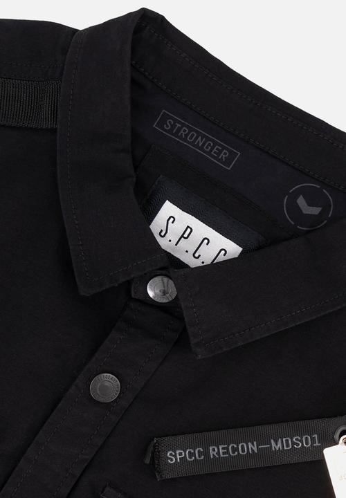 S.P.C.C - Recon nocturne fashion regular fit woven shirts - black