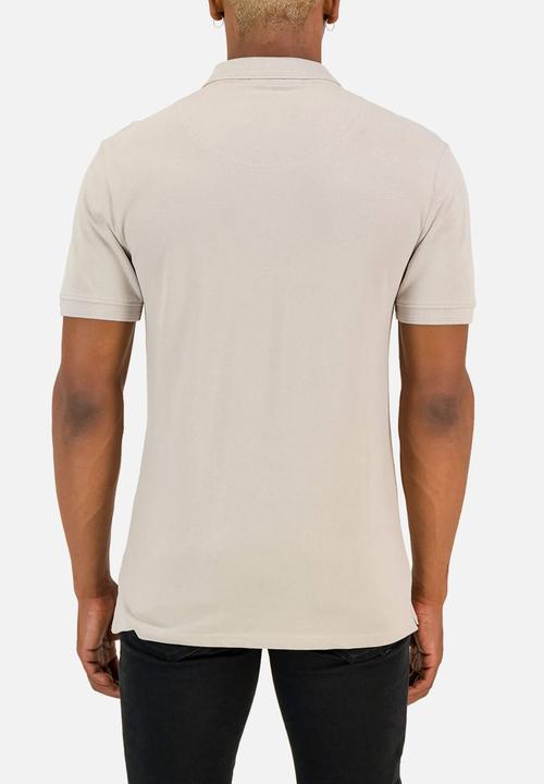 S.P.C.C - Diallo Signature Slimline Fit Polos - Bone