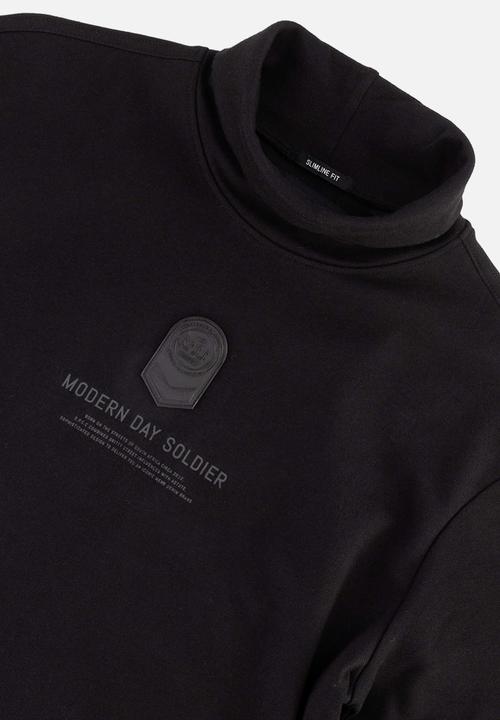 S.P.C.C - Kramden Fashion Slimline Fit Long Sleeve Tees - Black