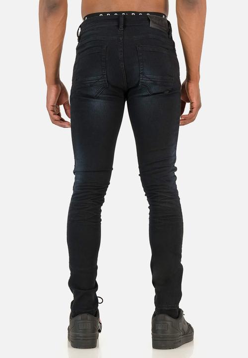S.P.C.C - Demolition Fashion Trench Fit Jeans - Indigo
