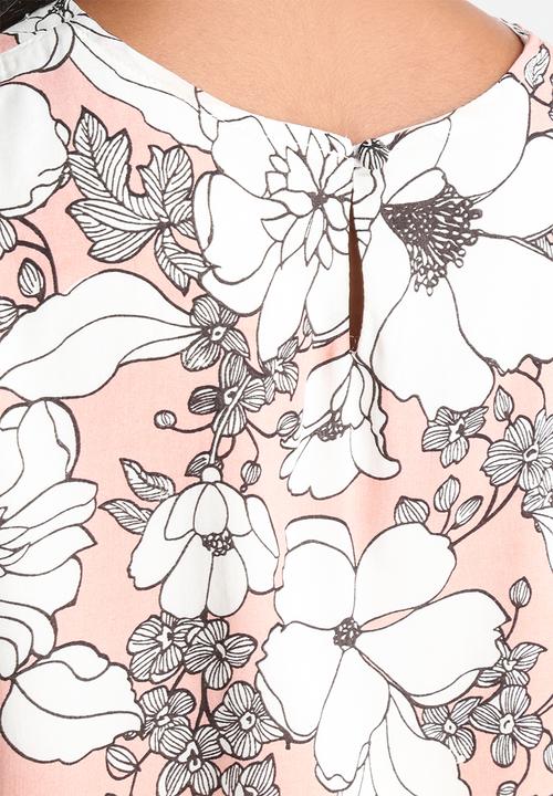 Influence. - Floral Split Side Top