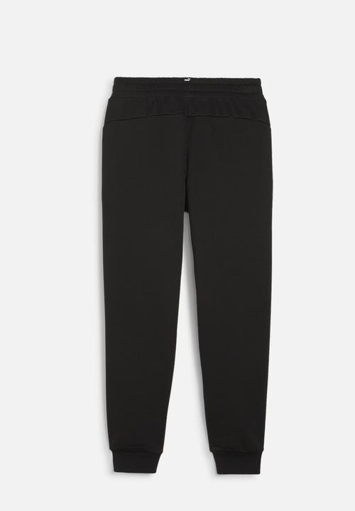 PUMA - Ess+ 2 col logo pants tr cl b - puma black-lime sheen