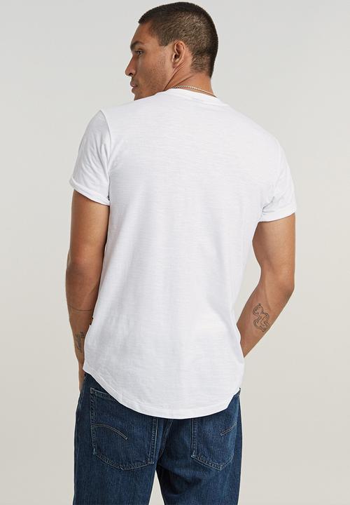 G-STAR - HQ oldskool logo lash r tCompact slub jersey o - white