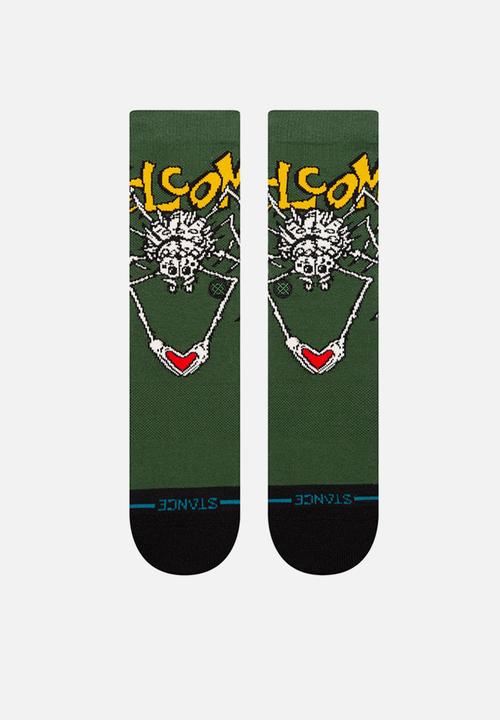 Stance Socks - Welcome wilbur crew - green