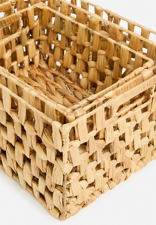 Storage Solutions - Open weave basket set of 3 - natural