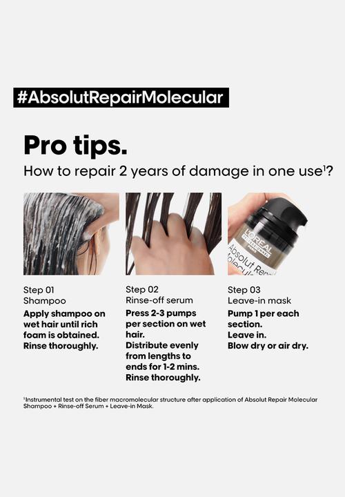 L’Oreal Professionnel - Absolut Repair Molecular Rinse off Serum for Damaged Hair - 250ml