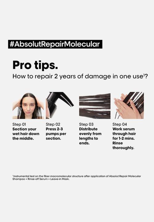 L’Oreal Professionnel - Absolut Repair Molecular Rinse off Serum for Damaged Hair - 250ml