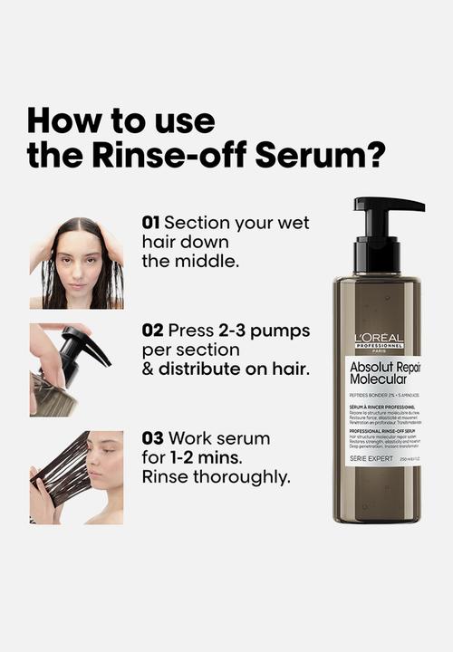 L’Oreal Professionnel - Absolut Repair Molecular Rinse off Serum for Damaged Hair - 250ml