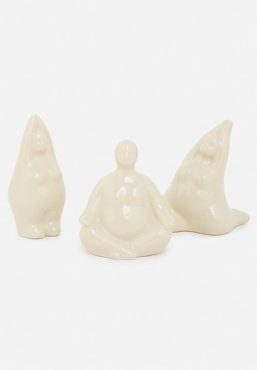 H&S - Yoga Statue Figure 3 - Beige