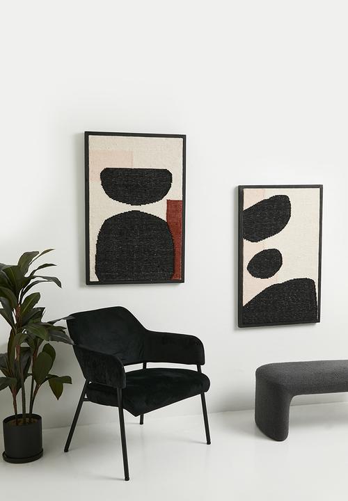 Sixth Floor - Whispers Wall Art - Natural & Black