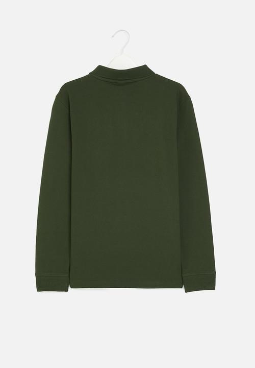 POLO - Boys robert long sleeve golfer - olive