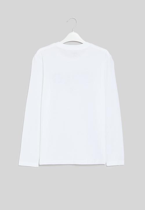 POLO - Boys jackson long sleeve tee - white