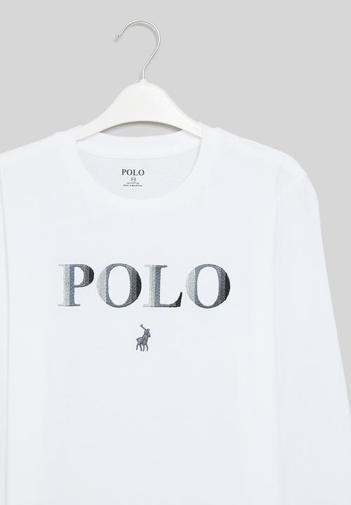 POLO - Boys jackson long sleeve tee - white