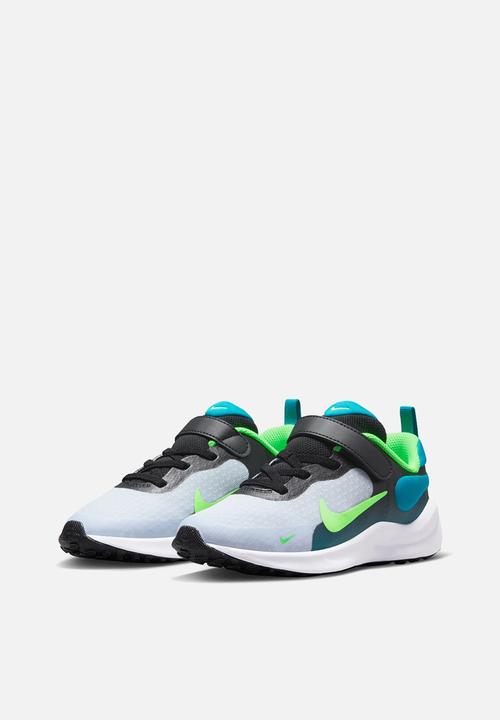 Nike - Nike Revolution 7 (Psv) - Black/Green Strike-Football Grey