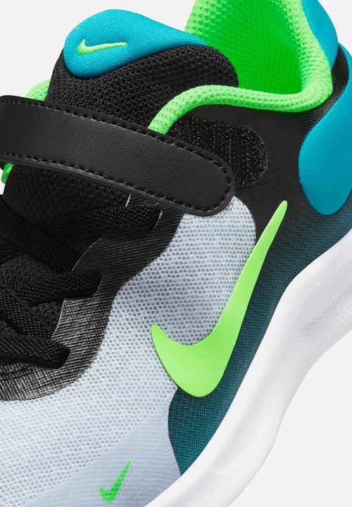 Nike - Nike Revolution 7 (Psv) - Black/Green Strike-Football Grey