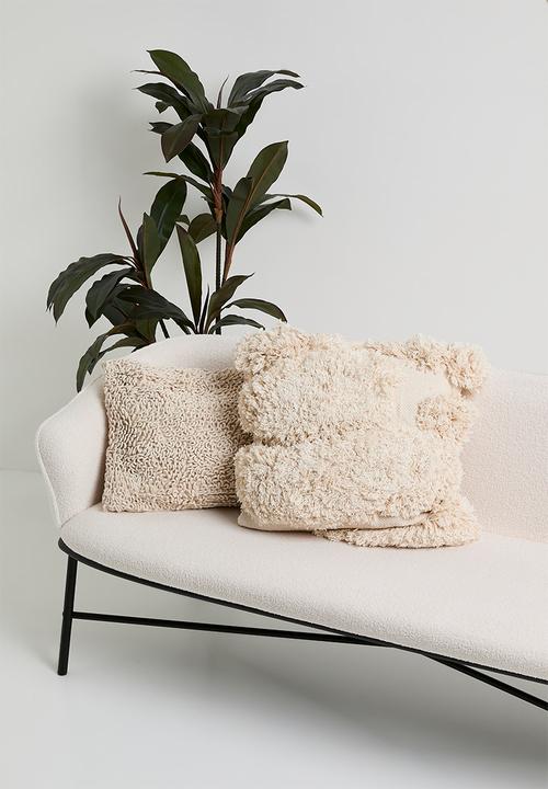 Sixth Floor - Shaggy cushion cover- Natural