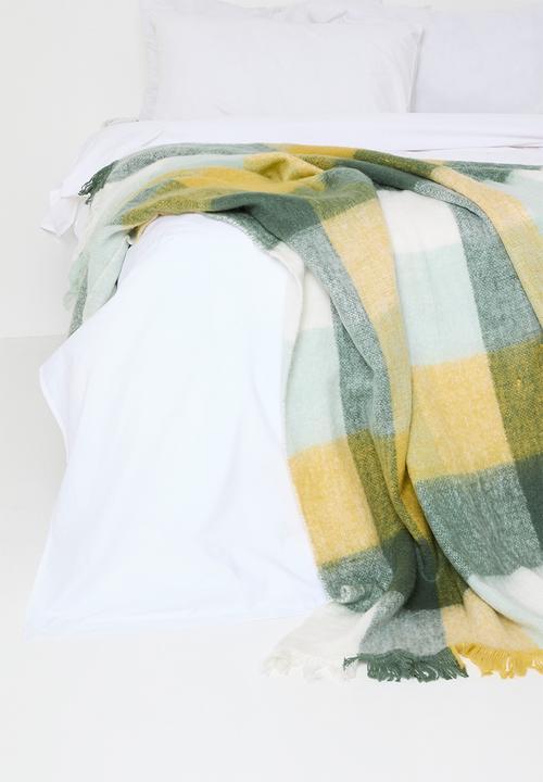 Sixth Floor - Faux Mohair Throw - Green