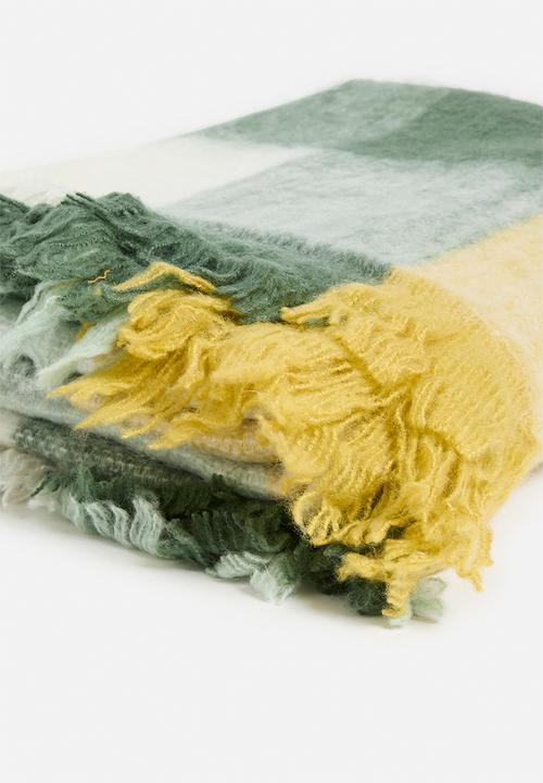 Sixth Floor - Faux Mohair Throw - Green