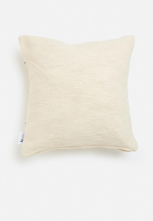 Sixth Floor - Check block cushion cover - natural 
