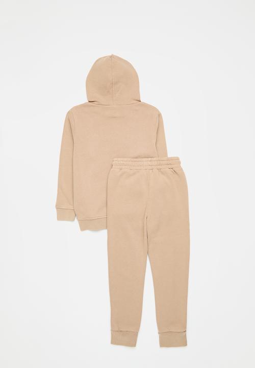 Cotton On - Multipack milo hoodie & marlo trackpant - taupy brown pigment dye