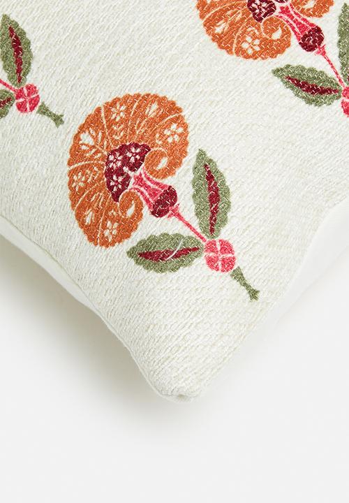 Sixth Floor - Dalia cushion cover- neutral & orange 