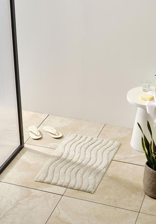 Linen House - Tamber bathmat - moonbeam