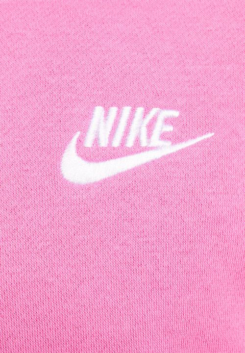 Nike - NSW Club Fleece Crew - Playful Pink/White