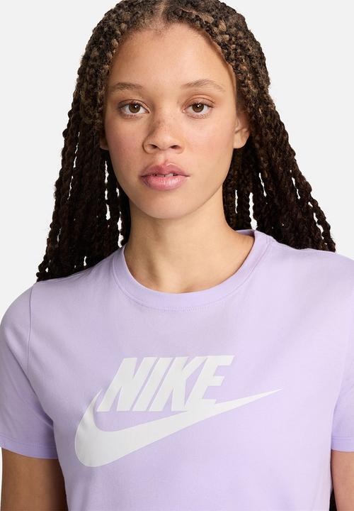 Nike - W Nsw Club Ss Tee Icn Ftra - Violet Mist/White