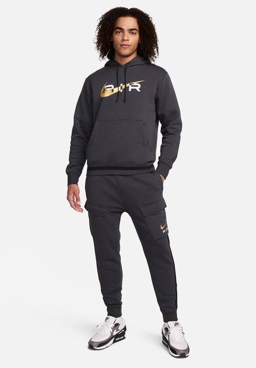 Nike - NSW Nike Air  Fleece Cargo Trousers - dk smoke grey/black