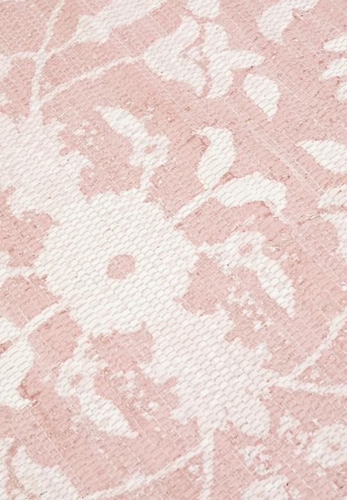 Sixth Floor - Playful antique printed rug - blush