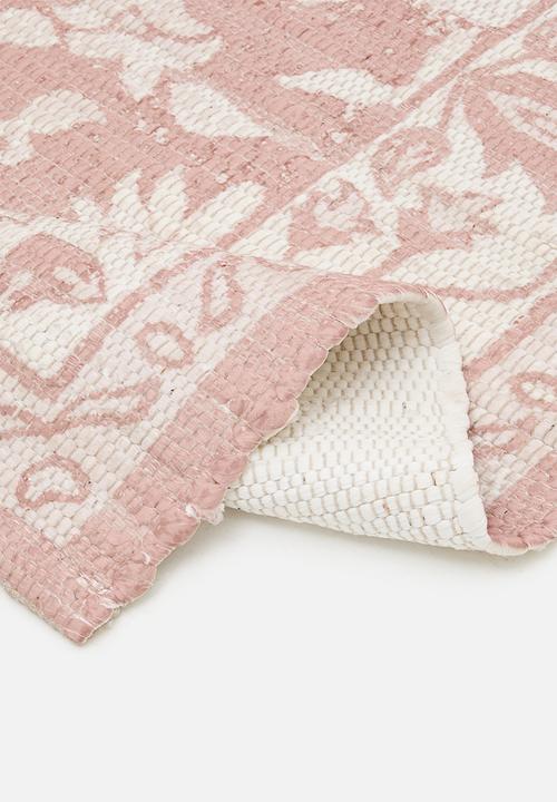 Sixth Floor - Playful antique printed rug - blush