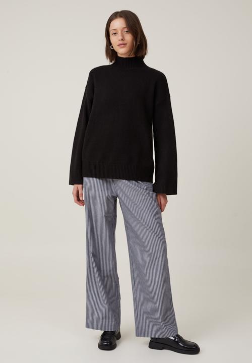 Cotton On - Luxe Mock Neck - Black