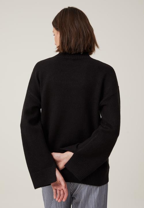 Cotton On - Luxe Mock Neck - Black