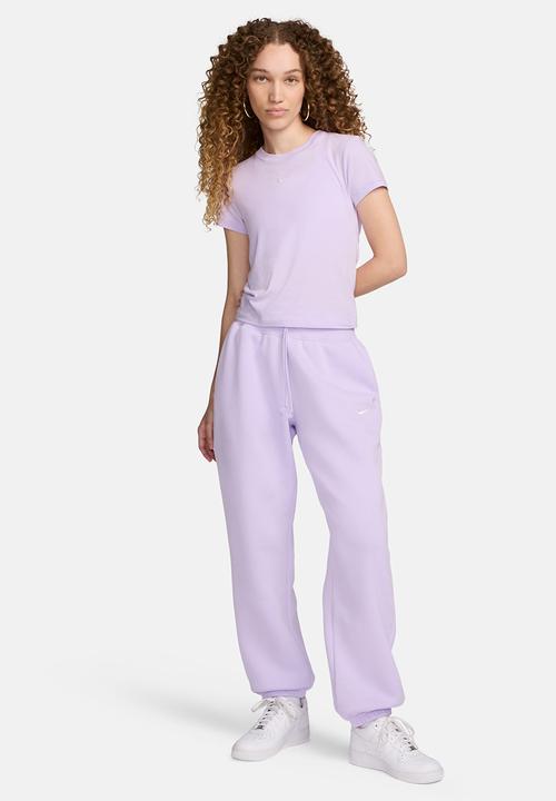 Nike - W nsw phnx flc hr os pant - violet mist/sail