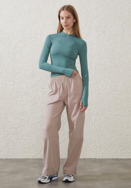 Cotton On - Active Mock Neck Long Sleeve - Myrtle Dream